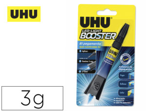 PEGAMENTO UHU INSTANTANEO BOOSTER 3GR CON LUZ LED ACTIVADORA