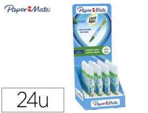 CORRECTOR LIQUID PAPER MATE LAPIZ 7 ML EXPOSITOR DE 24 UNIDADES