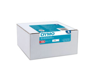 CINTA DYMO D1 NEGRO-BLANCO 12MM X 7 MT PACK DE 10 UNIDADES