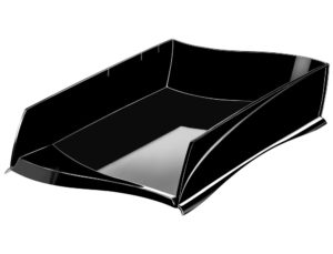 BANDEJA SOBREMESA CEP ELLYPSE OWA PLASTICO COLOR NEGRO 380X275X82 MM