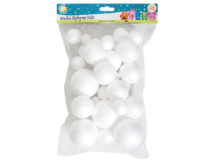 BOLAS DE POREXPAN COLOR BLANCO 90 MM BOLSA DE 8 UNIDADES