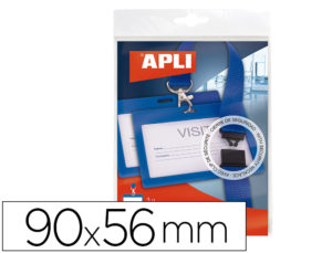 IDENTIFICADOR APLI CON CORDON SEGURIDAD 90X56 MM COLOR AZUL BLISTER DE 3 UNIDADES