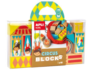 JUEGO APLI KIDS BLOQUES DE MADERA CIRCO 16 PIEZAS