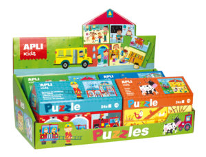 PUZLE APLI KIDS CASITA EDIFICIOS 24 PIEZAS EXPOSITOR DE 4 UNIDADES