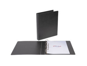 CARPETA 4 ANILLAS 40 MM PARDO ECO COMPACT CARTON COLOR NEGRO