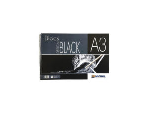 BLOC DESIGN MICHEL BLACK ESPIRAL DIN A3 30 HOJAS CARTULINA NEGRA 185 GR