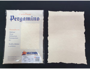 PAPEL MICHEL PERGAMINO TROQUELADO PARCHMENT TOPACIO DIN A4 PAQUETE DE 25 UNIDADES