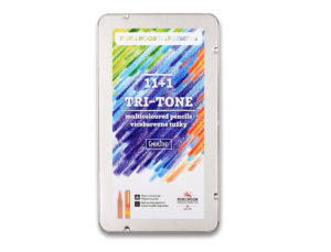 LAPICES DE COLORES KOH-I-NOOR TRI-TONE CAJA METALICA DE 12 COLORES SURTIDOS