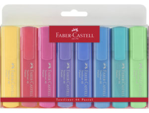 ROTULADOR FABER FLUORESCENTE 1546 COLOR PASTEL ESTUCHE 8 UNIDADES COLORES SURTIDOS