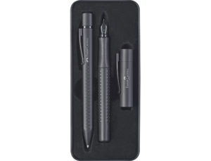 JUEGO FABER CASTELL BOLIGRAFO GRIP EDITION XB CON RECAMBIO + PLUMA GRIP M COLOR NEGRO