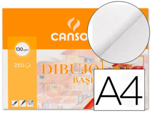 PAPEL DIBUJO BASIK 210X297 -130 GR -SIN RECUADRO