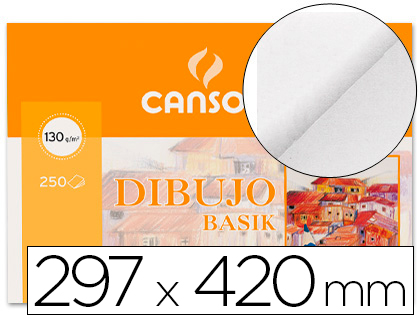 PAPEL DIBUJO BASIK 297X420 -130 GR -SIN RECUADRO