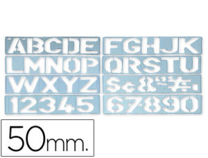 PLANTILLA ROTULACION 1700 -LETRAS Y NUMEROS DE 50 MM