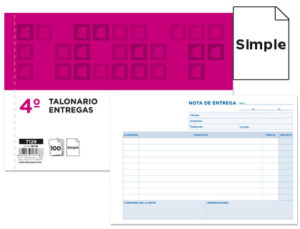 TALONARIO LIDERPAPEL ENTREGAS CUARTO ORIGINAL T129 APAISADO