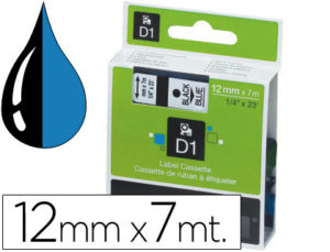 CINTA DYMO 1000 NEGRO-AZUL 12MM X 7MT D1
