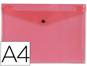 CARPETA LIDERPAPEL DOSSIER BROCHE 34040 POLIPROPILENO DIN A4 ROJA TRANSPARENTE 50 HOJAS