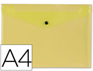 CARPETA LIDERPAPEL DOSSIER BROCHE 34041 POLIPROPILENO DIN A4 AMARILLA TRANSPARENTE 50 HOJAS