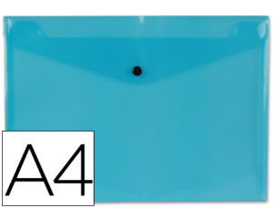 CARPETA LIDERPAPEL DOSSIER BROCHE 34042 POLIPROPILENO DIN A4 AZUL TRANSPARENTE 50 HOJAS