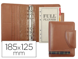 AGENDA ANILLAS BELIUS MEDIANA 7″ 185X125 MM 971-D PIEL MARRON