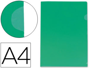 CARPETA LIDERPAPEL DOSSIER UÑERO 44003 POLIPROPILENO DIN A4 VERDE 20 HOJAS