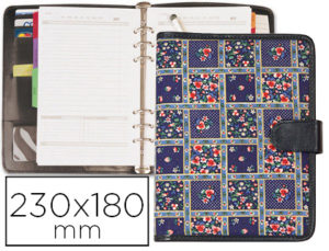 AGENDA ANILLAS BELIUS GRANDE 8″ 233X185 MM E8-007 -ESTAMPADO FLORES