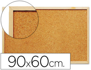 PIZARRA CORCHO Q-CONNECT 90X60 CM MARCO DE MADERA