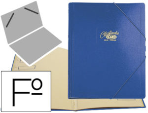 CARPETA CLASIFICADOR CARTON COMPACTO SARO FOLIO AZUL -12 DEPARTAMENTOS