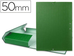 CARPETA PROYECTOS LIDERPAPEL FOLIO LOMO 50MM CARTON FORRADO VERDE