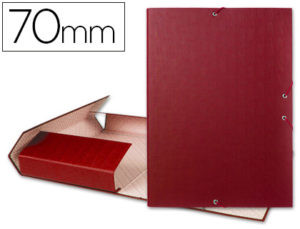 CARPETA PROYECTOS LIDERPAPEL FOLIO LOMO 70MM CARTON FORRADO ROJA