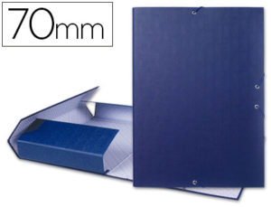 CARPETA PROYECTOS LIDERPAPEL FOLIO LOMO 70MM CARTON FORRADO AZUL