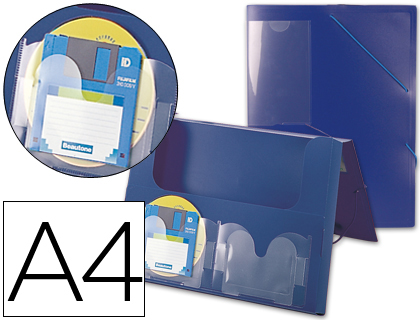 CARPETA LIDERPAPEL PORTADOCUMENTOS 36902 POLIPROPILENO DIN A4 AZUL LOMO 50 MM