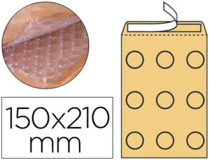 SOBRE BURBUJAS CREMA Q-CONNECT C/0 150 X 210 MM