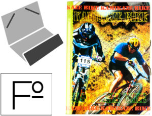 CARPETA LIDERPAPEL CLASIFICADORA FANTASIA CARTON FORRADO SOLAPA K-BIKE