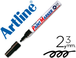 ROTULADOR ARTLINE MARCADOR PERMANENTE EK-400 XF NEGRO -PUNTA REDONDA 2.3 MM -METAL CAUCHO Y PLASTICO