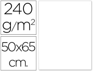 CARTULINA LIDERPAPEL 50X65 CM 240G/M2 BLANCO