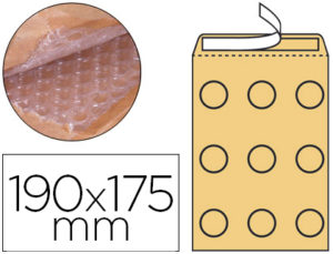 SOBRE BURBUJAS CREMA Q-CONNECT CD 165X175 MM