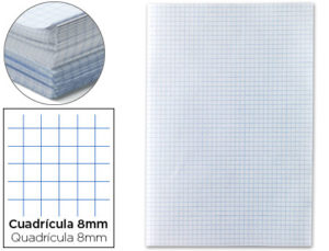 PAPEL FLORETE LIDERPAPEL CUADRO 8MM 60G/M2 PAQUETE DE 250