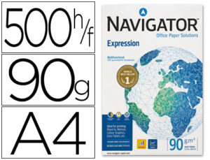 PAPEL FOTOCOPIADORA NAVIGATOR DIN A4 90 GRAMOS PAQUETE DE 500 HOJAS