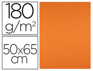 CARTULINA LIDERPAPEL 50X65 CM 180G/M2 NARANJA FUERTE