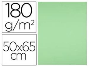 CARTULINA LIDERPAPEL 50X65 CM VERDE PISTACHO 180 GR -UNIDAD