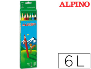 LAPICES DE COLORES ALPINO 653 C/ DE 6 COLORES LARGOS