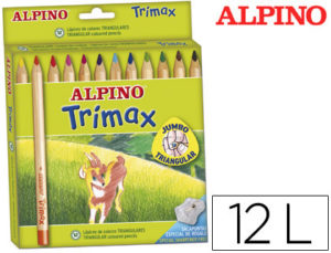 LAPICES DE COLORES ALPINO TRIMAX CAJA DE 12 COLORES