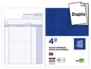 TALONARIO LIDERPAPEL ENTREGAS CUARTO 226 DUPLICADO -TEXTO EN PORTUGUES