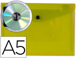 CARPETA LIDERPAPEL DOSSIER BROCHE 34351 POLIPROPILENO DIN A5 AMARILLO TRANSPARENTE