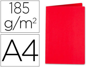 SUBCARPETA LIDERPAPEL A4 ROJO INTENSO 180G/M2