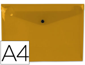 CARPETA LIDERPAPEL DOSSIER BROCHE 44051 POLIPROPILENO DIN A4 NARANJA TRANSPARENTE 50 HOJAS