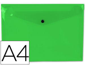 CARPETA LIDERPAPEL DOSSIER BROCHE 44053 POLIPROPILENO DIN A4 VERDE CLARO TRANSPARENTE 50 HOJAS