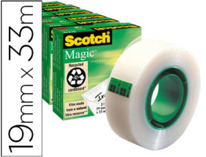 CINTA ADHESIVA SCOTCH MAGIC 33X19 MM – PACK DE 6 ROLLOS