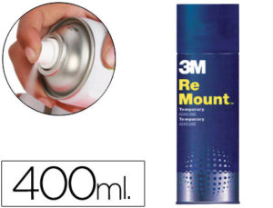 PEGAMENTO SCOTCH SPRAY REMOUN 400 ML ADHESIVO REPOSICIONABLE INDEFINIDAMENTE