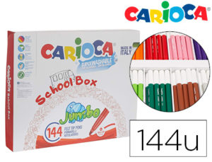 ROTULADOR CARIOCA JUMBO SCHOOL PACK DE 144 UNIDADES COLORES SURTIDOS